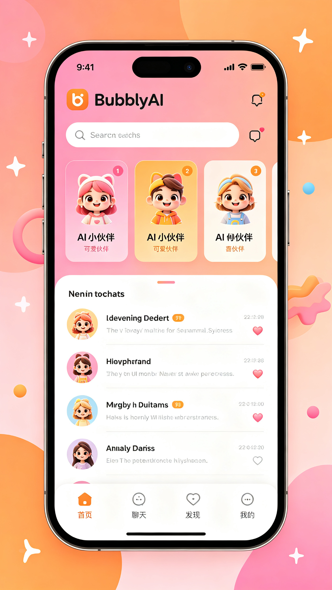 BubblyAI首页界面